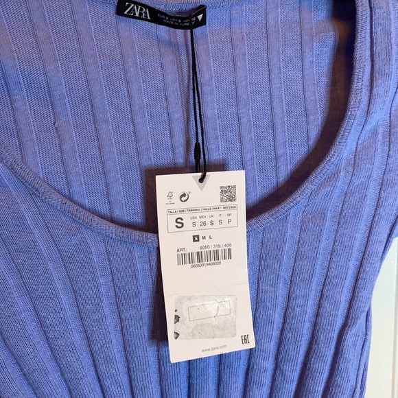 Zara Knot Blue Crop Top - Picture 3 of 3